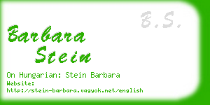 barbara stein business card
